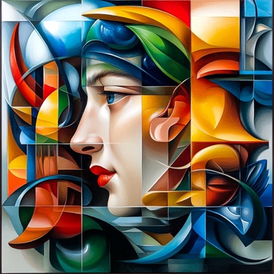 Cubist Portrait Profile Picture