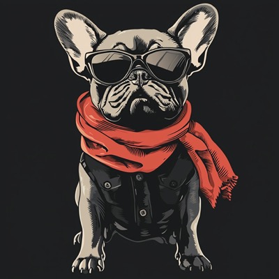 Stylish French Bulldog Profile Picture