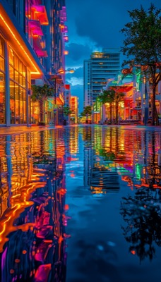 Neon City Reflections Profile Picture