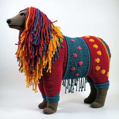 Crocheted Lion Sculpture Profile Picture